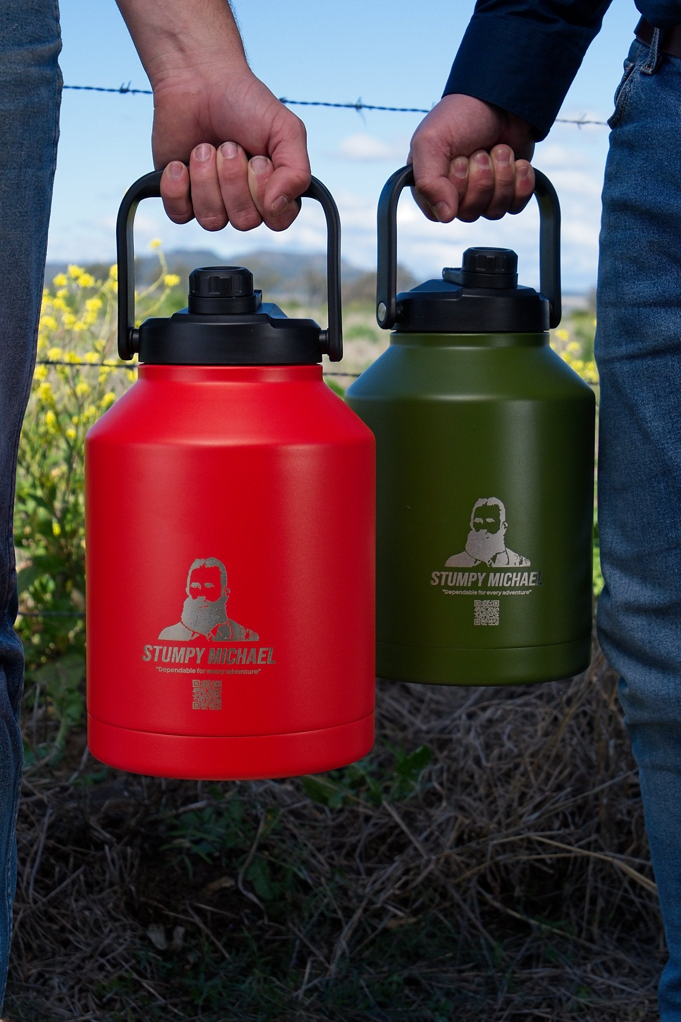 Stumpy Michael 6 Litre (1.6 USA gallons) Water Bottle Croc Green - AUS