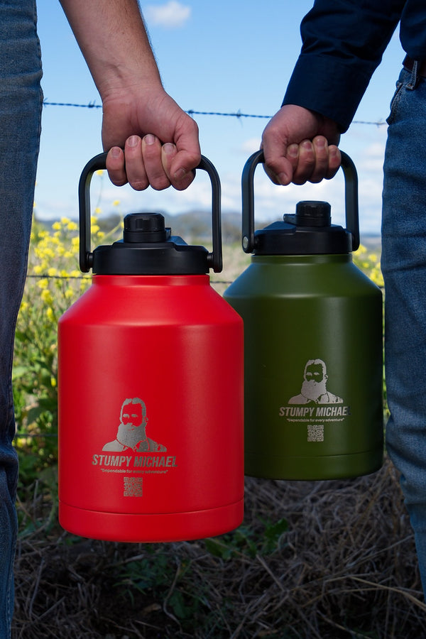 Stumpy Michael 6 Litre (1.6 USA gallons) Water Bottle "I see RED" - USA