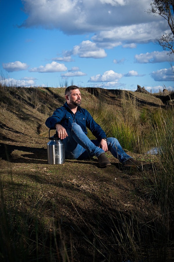 Stumpy Michael 6 Litre (1.6 USA gallons) Water Bottle Steel Shiny - USA