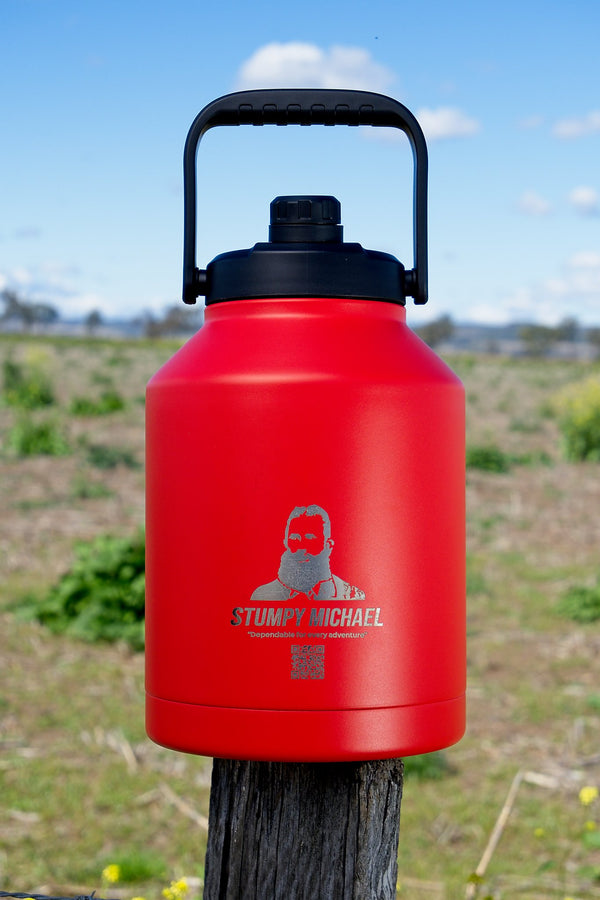 Stumpy Michael 6 Litre (1.6 USA gallons) Water Bottle "I see RED" - USA
