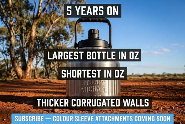 Largest stainless steel vacuum insulated water bottle in Australia and the shortest out of the 6 litres. One of if not the lightest too